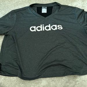 Adidas crop work out shirt